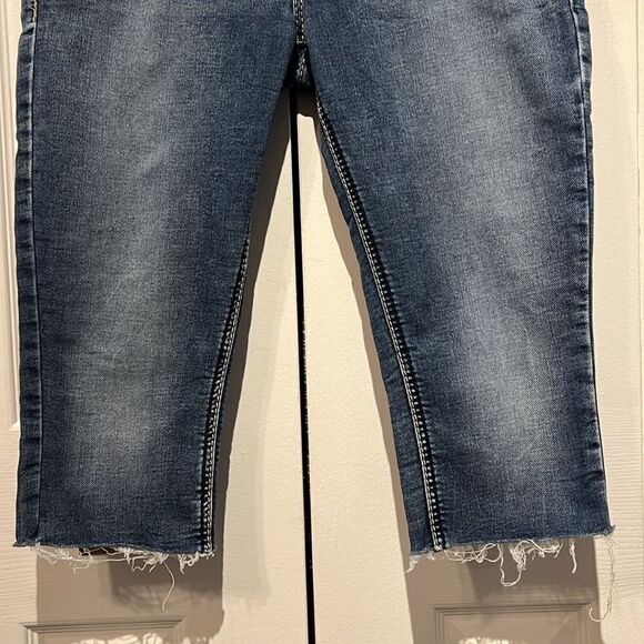 Silver Blue Boyfriend Joga Capris/Clamdiggers‎   Jeans Size 27 - Picture 3 of 10